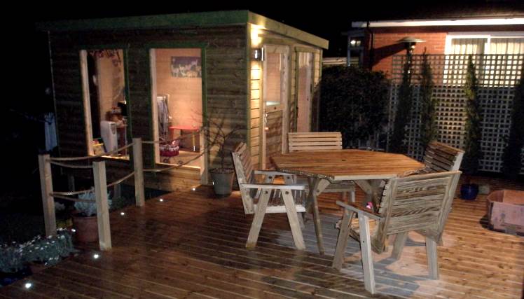 Decking at night